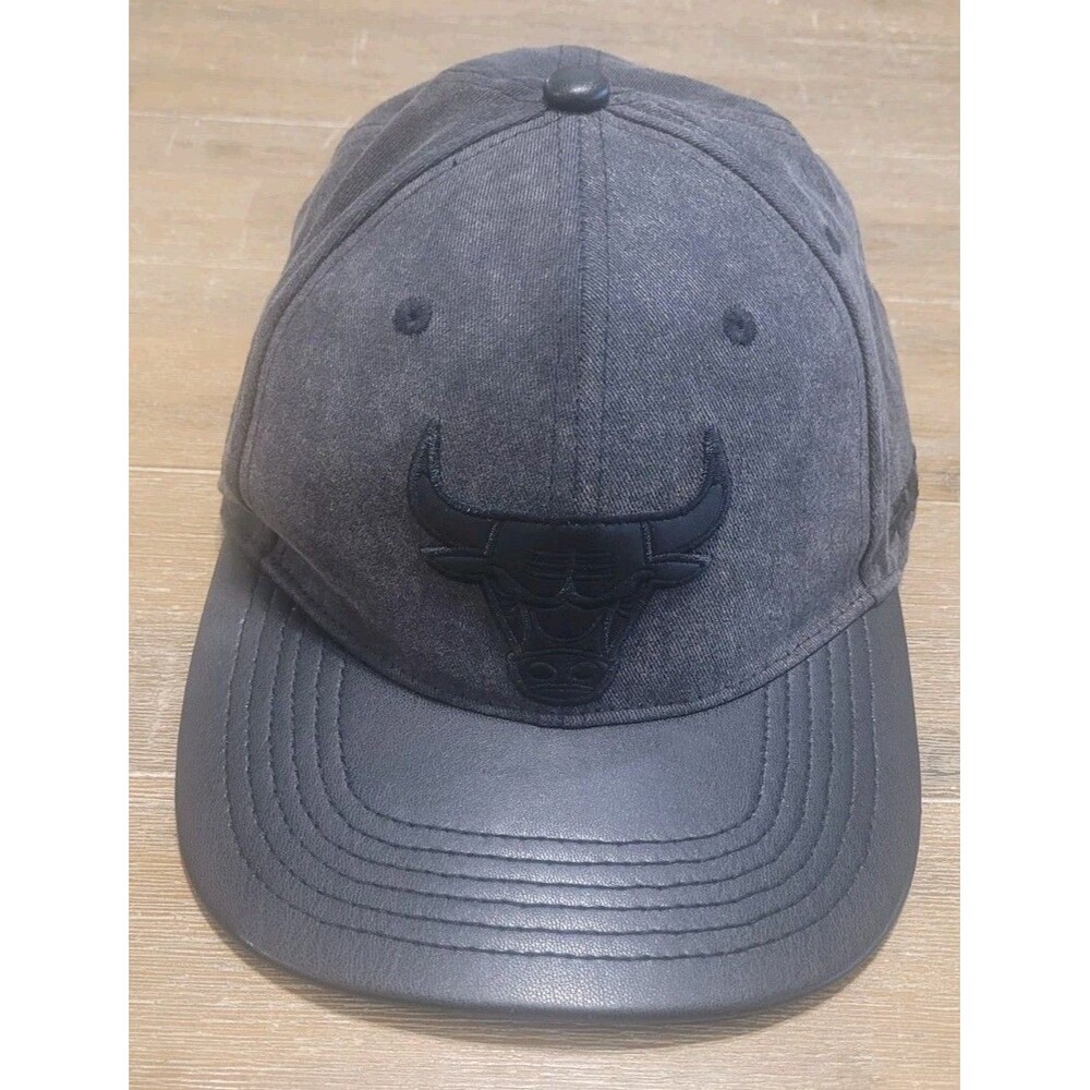 Pro Standard Chicago Bulls Black & Dark Gray Hat Leather Brim Eastern Conference